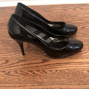 Black Patent Burberry Pump
